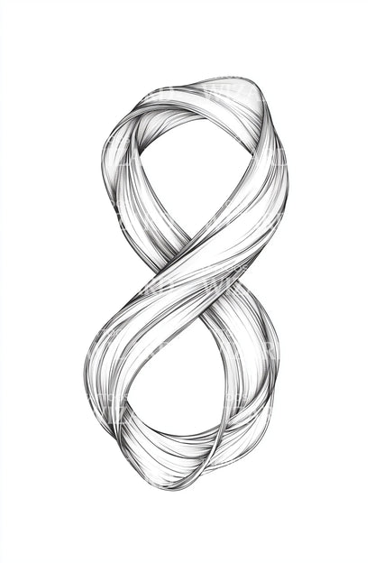 Endless Infinity Ribbon Tattoo Design
