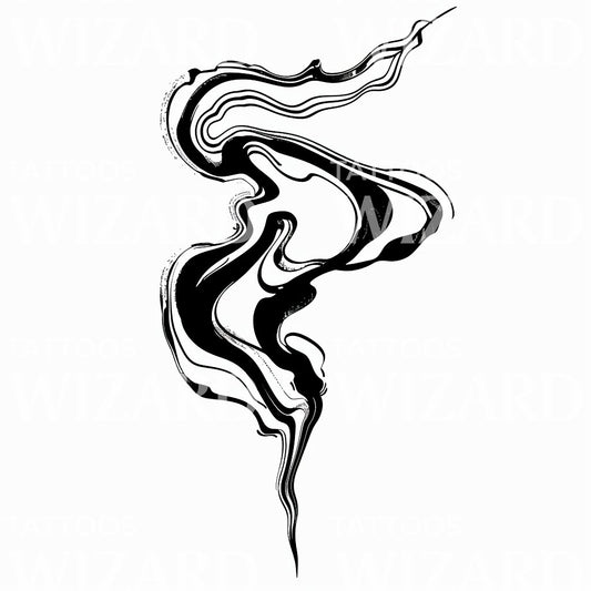 Energy Rising Mystical Flame Tattoo Design