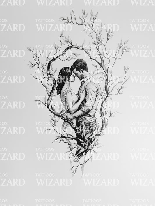 Design de Tatouage Engagement Amour et Engagement