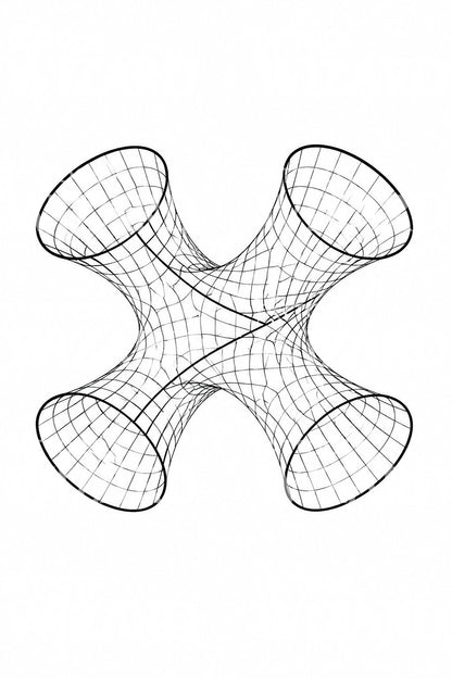 Enneper Surface Wireframe Tattoo Design