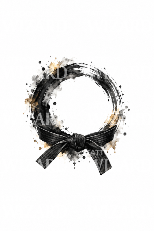 Enso Circle with Black Belt Tattoo
