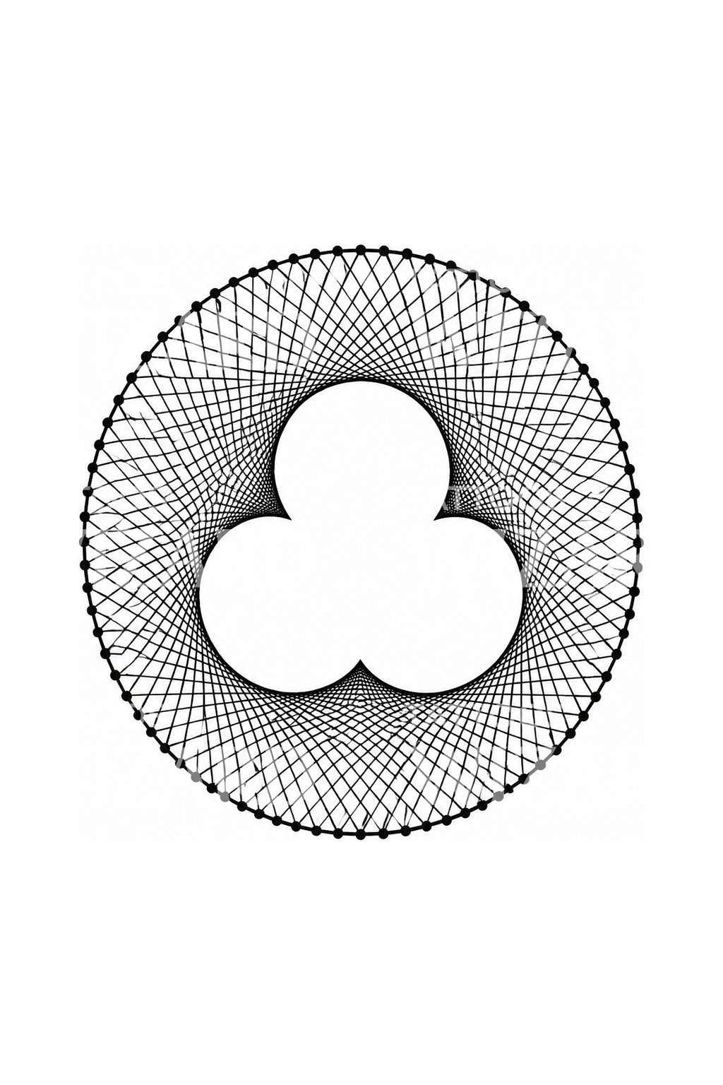 Epicycloid Chord Envelope Tattoo Design