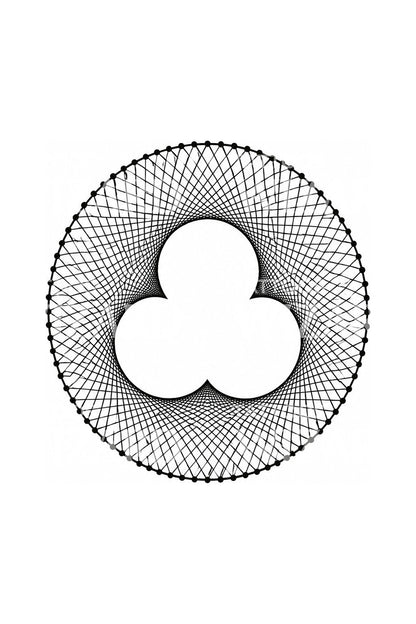 Epicycloid Chord Envelope Tattoo Design