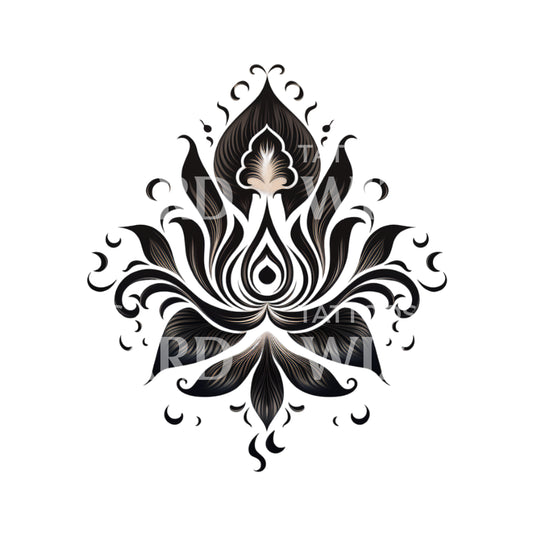 Symbolic Om Chakra Tattoo Design