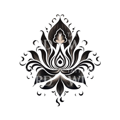 Symbolic Om Chakra Tattoo Design