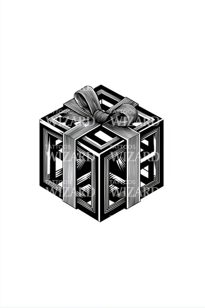 Escher Gift Box Tattoo Idea