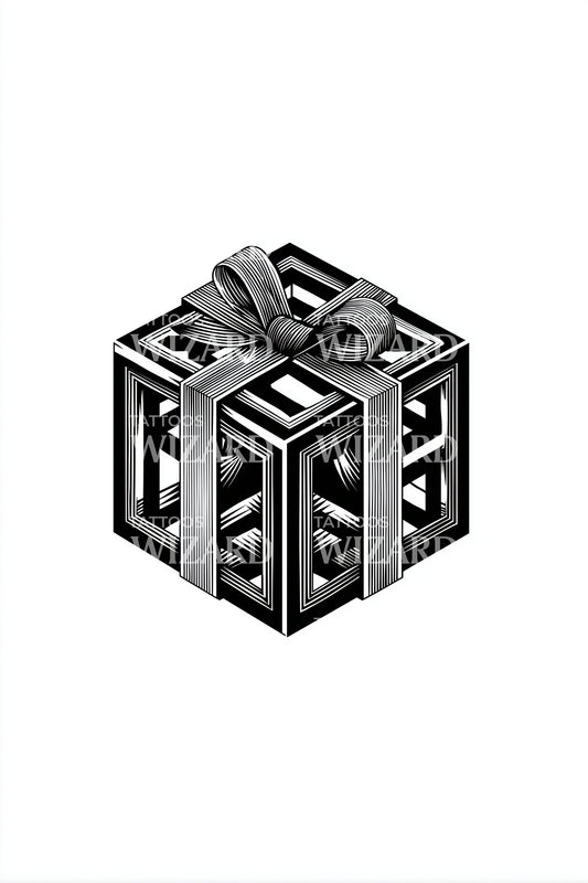 Escher Gift Box Tattoo Idea