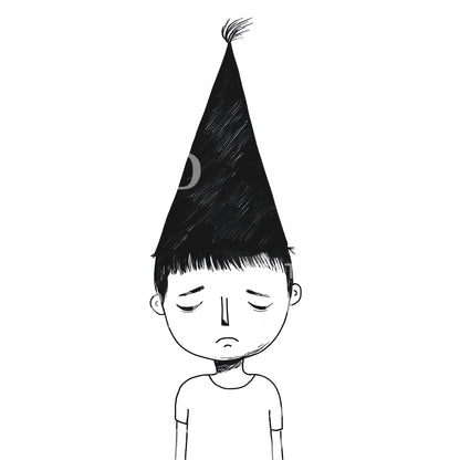 悲伤儿童抑郁纹身设计