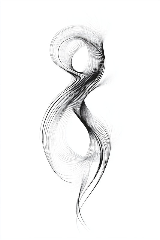 Ethereal Infinity Loops Tattoo Design