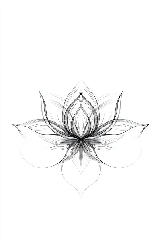 Etherisch Lotus Tatoeage Ontwerp