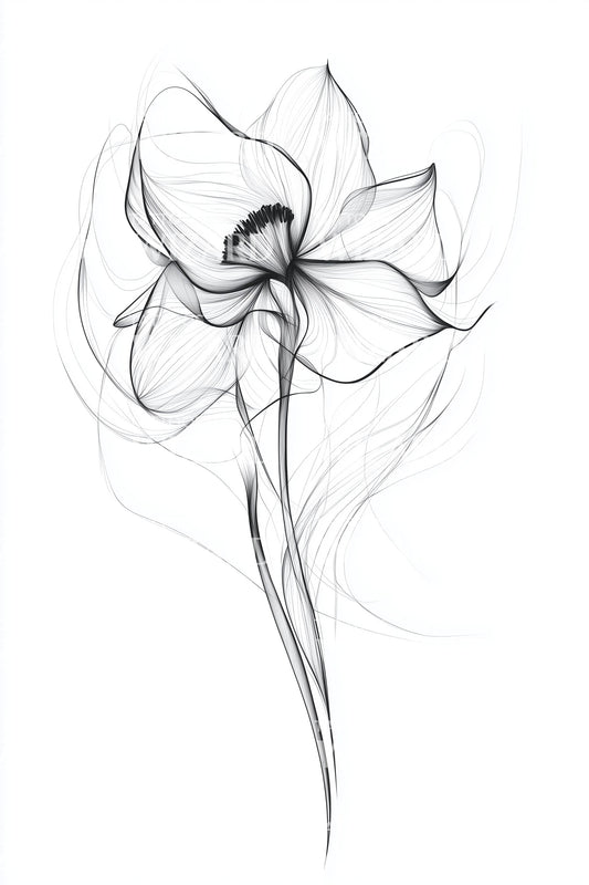 Ethereal Smoke Bloom Tattoo Design