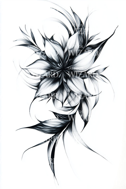 Ethereal Smoke Swirl Tattoo Design