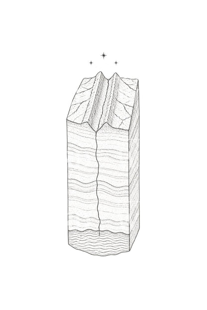Europa Double Ridge Ice Block Tattoo Design