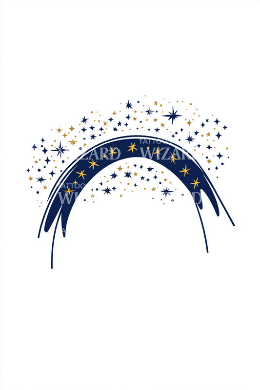 Ideia de Tatuagem Arco Estrela Europeia