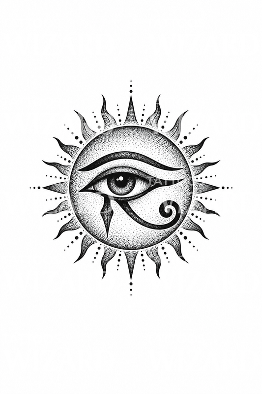 Tatuagem do disco solar de Hórus