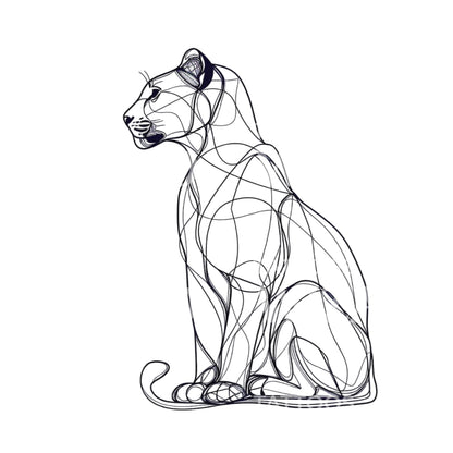Fine Lines Lioness Tattoo Design
