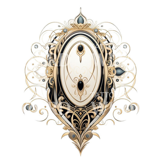 Neo Traditional Geometric Talisman Tattoo