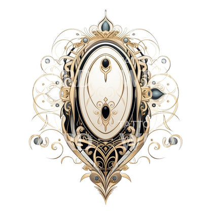 Neo Traditional Geometric Talisman Tattoo