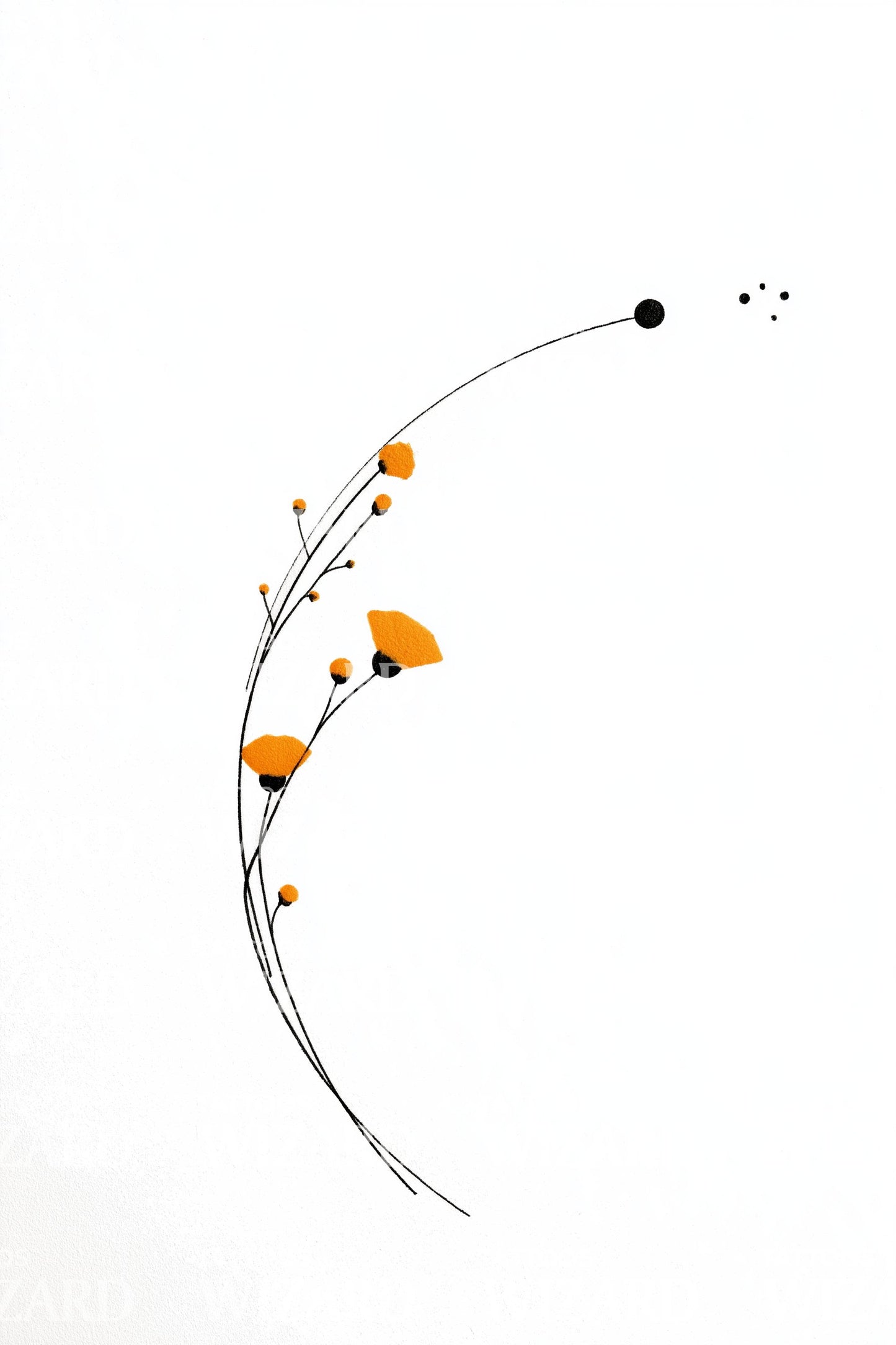 Design de Tatuagem Arco de Pétalas Caindo