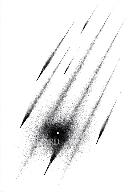 Falling Star Trails Tattoo Design
