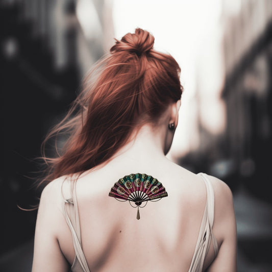 Steampunk Moon Fan Tattoo Design