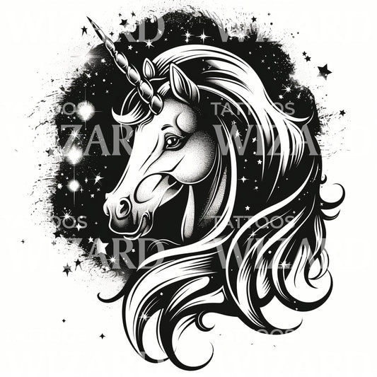 Fantasy Unicorn Tattoo Design