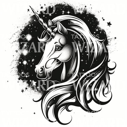 Fantasy Unicorn Tattoo Design