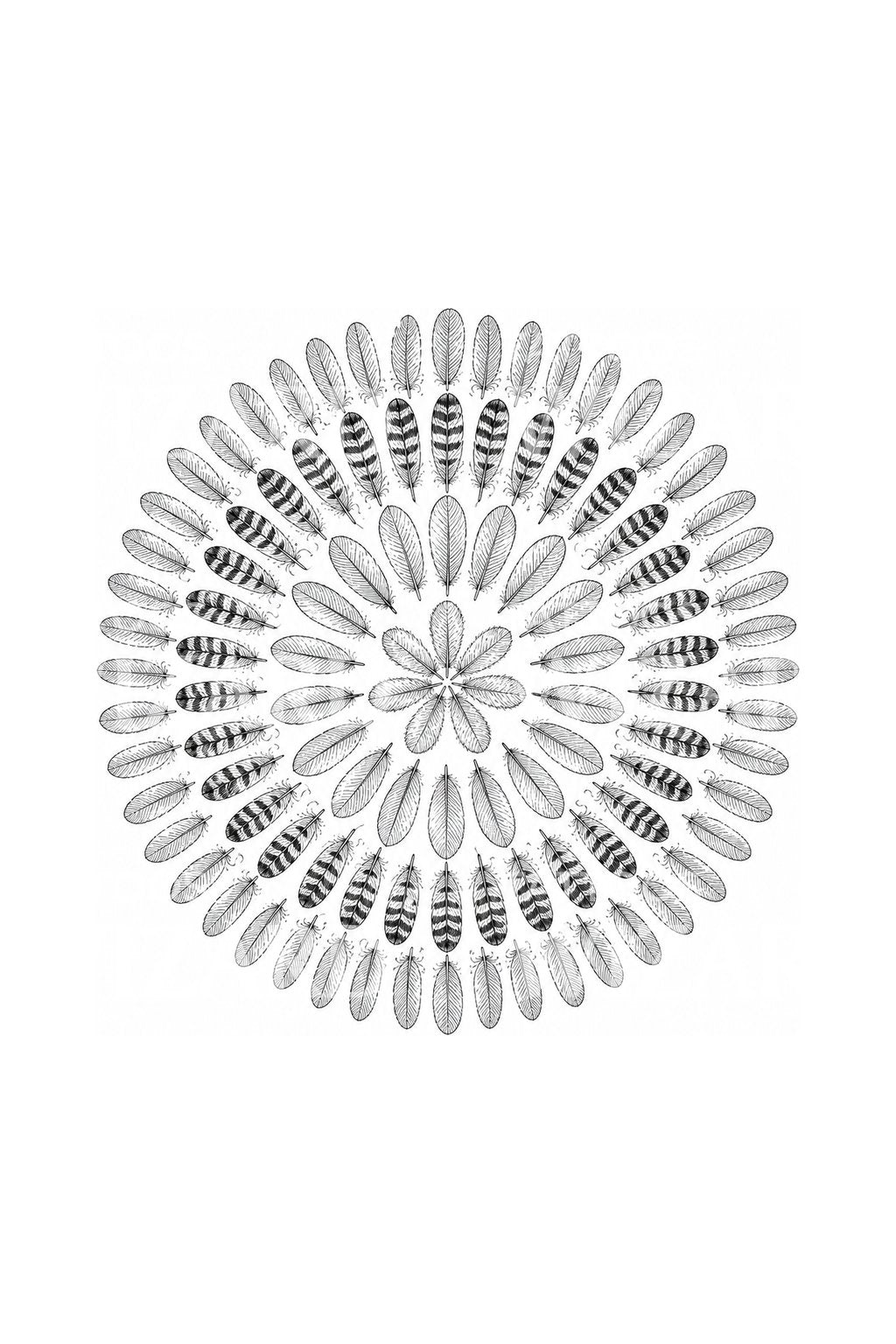 Feather Mandala Tattoo Design