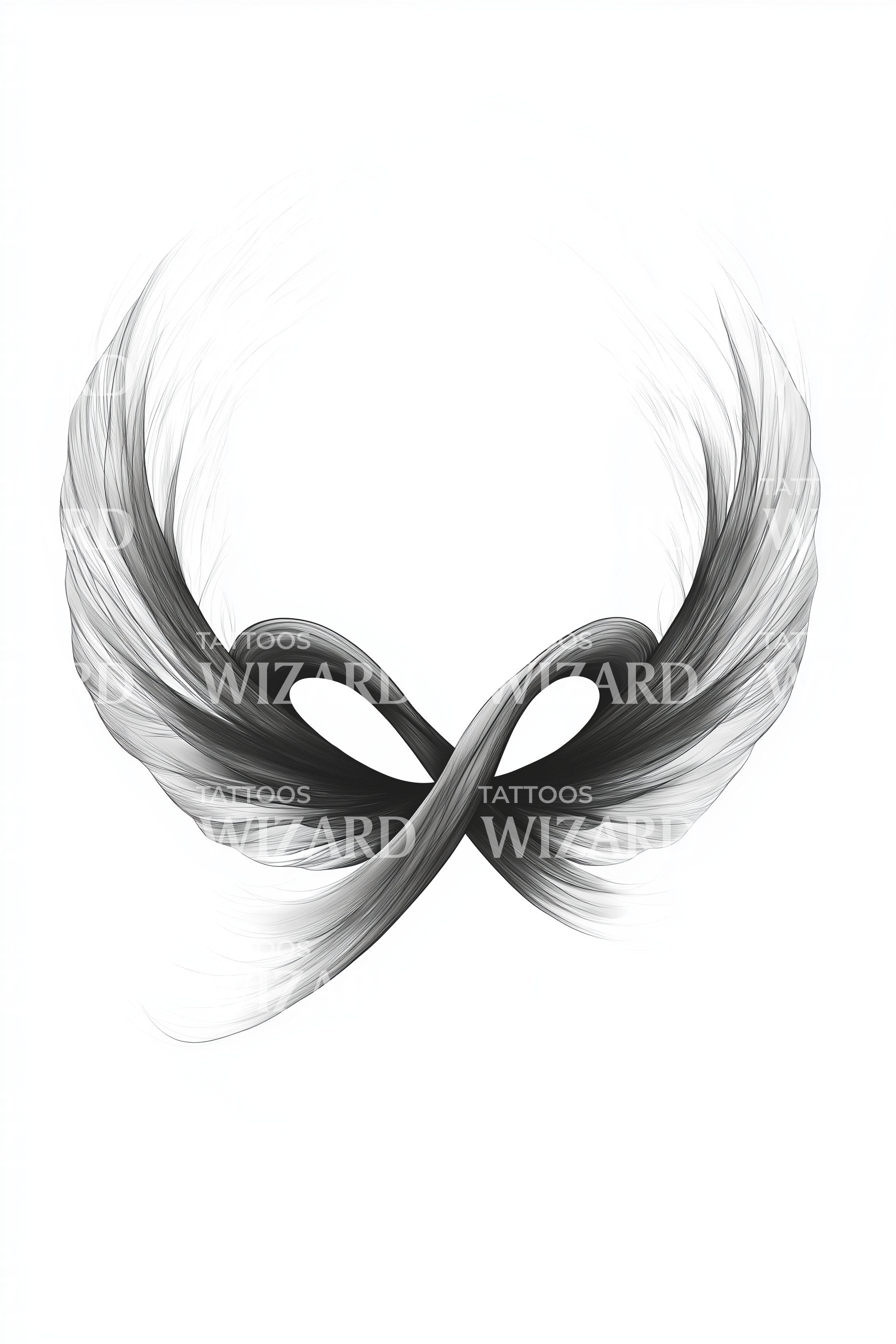 Feathered Infinity Loop Tattoo Idea – Tattoos Wizard Designs