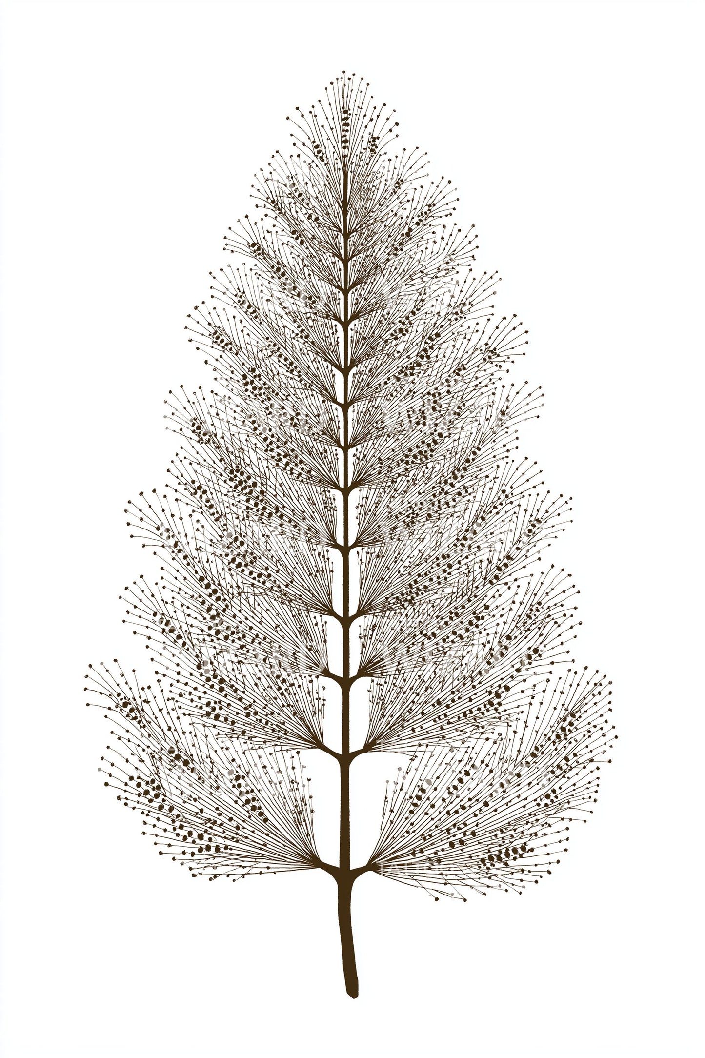 Feathery Larch Branch Tattoo Illustration