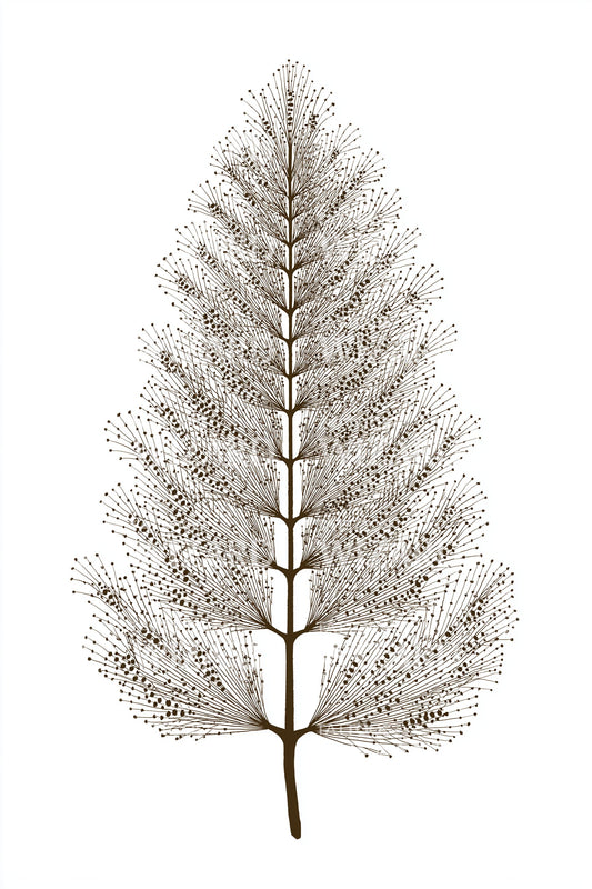 Feathery Larch Branch Tattoo Illustration