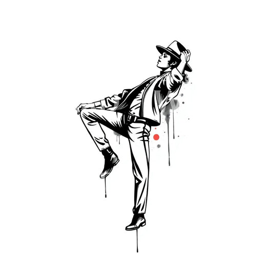 Fedora Dance Tattoo Illustration