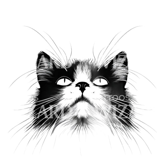 Feline Cat Whiskers Tattoo Design