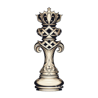 Chess Queen Tattoo Design