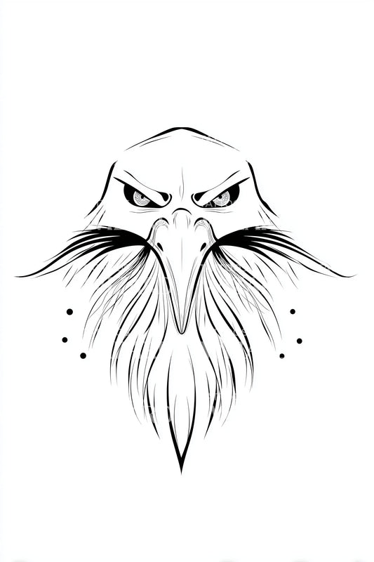 Design del tatuaggio con emblema di aquila feroce