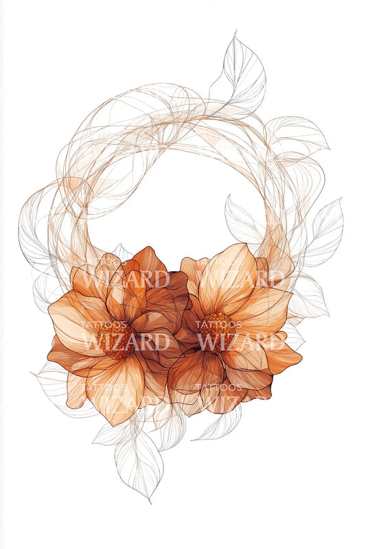Design del tatuaggio ad anello Aurora infuocata