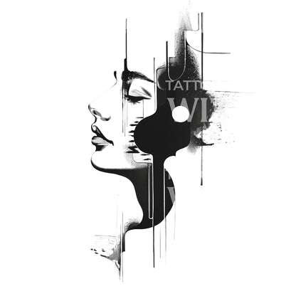 Fighting Schizophrenia Abstract Tattoo Design