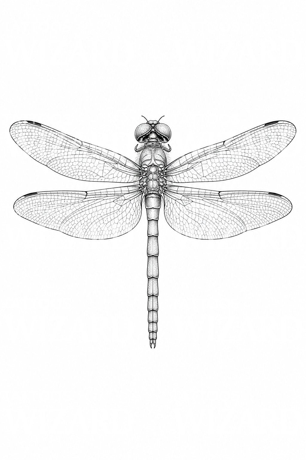 Fine Line Dragonfly Tattoo Idea