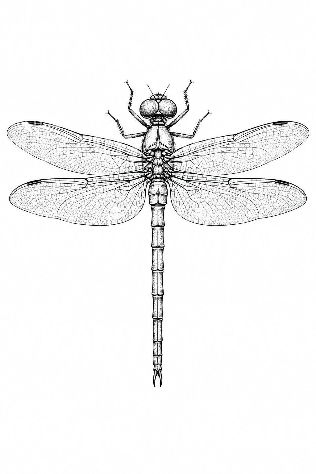 Fine Line Dragonfly Tattoo Idea