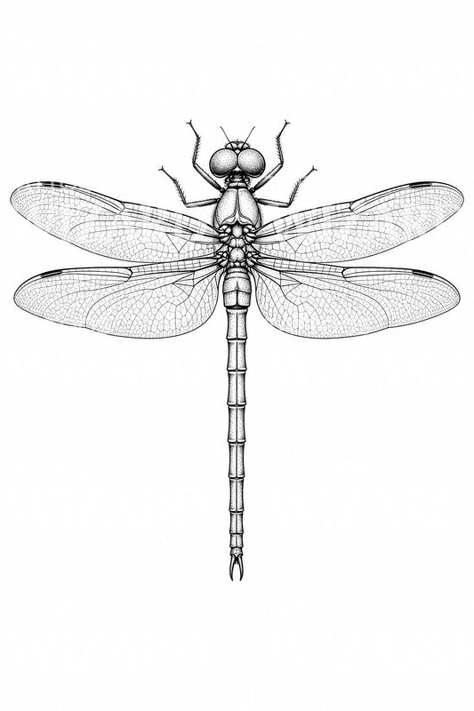 Fine Line Dragonfly Tattoo Idea