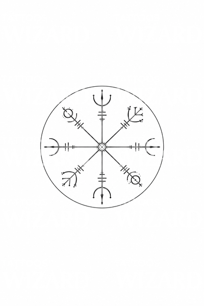 Ide Tato Kompas Viking Vegvisir Bergaya Fine Line