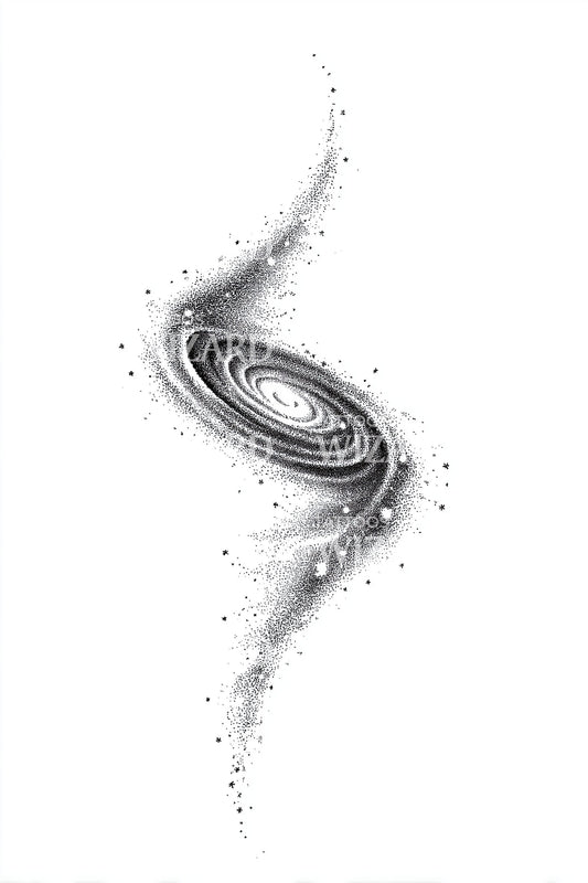 Fine Spiral Breeze Tattoo Design
