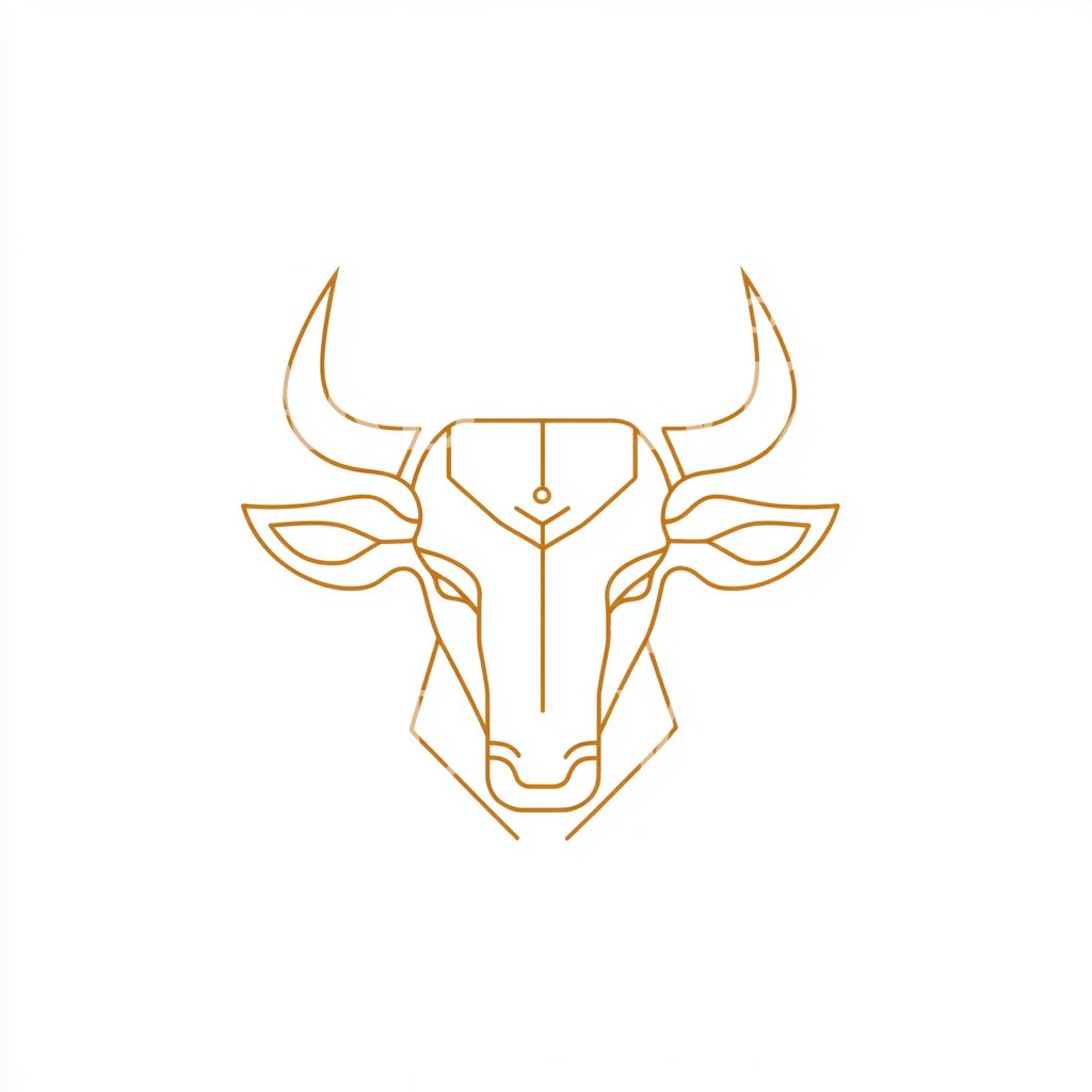 Fineline Glypo of Taurus Minimalist Tattoo Design