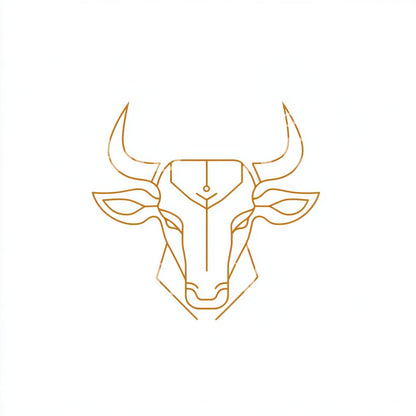 Fineline Glypo of Taurus Minimalist Tattoo Design