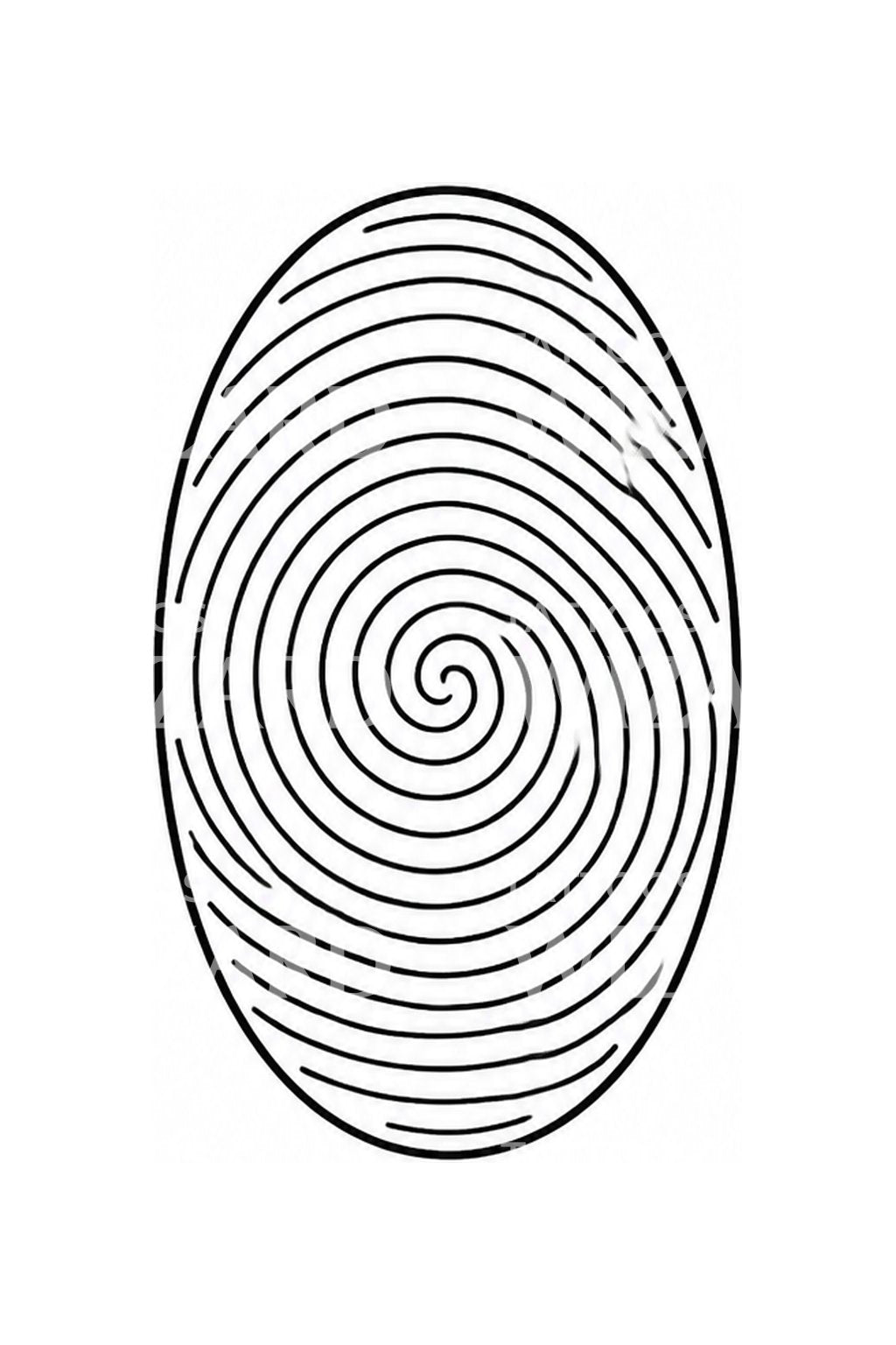 Ideia de tatuagem de impressão digital em espiral