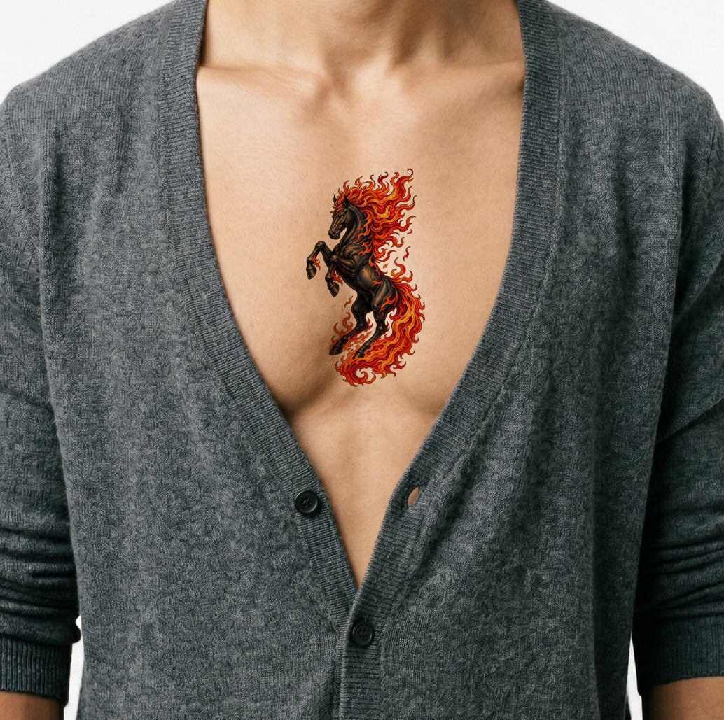 Tulis harjainen ori tatuointimalli