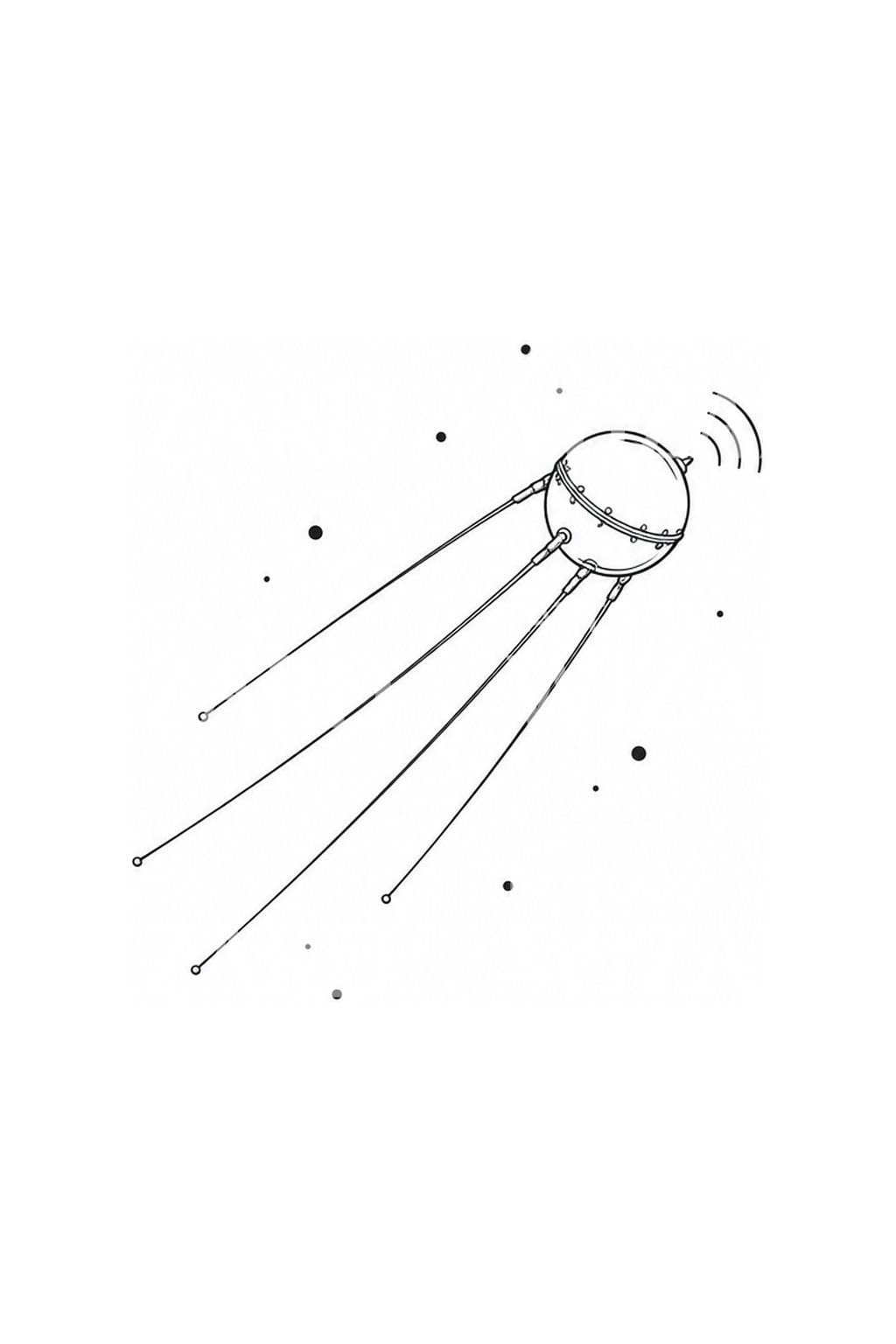 Idée de tatouage du premier satellite émetteur