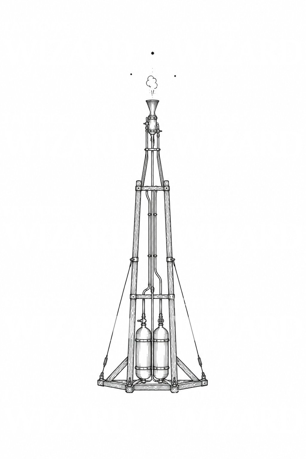 Desain Tato Rangka Roket Bahan Bakar Cair Pertama