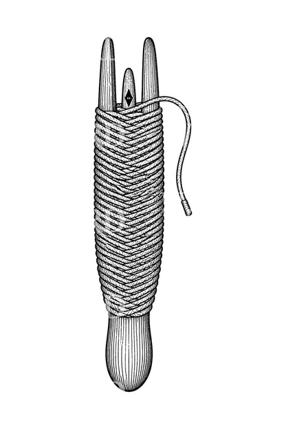 Fishermans Net Needle Tattoo Design