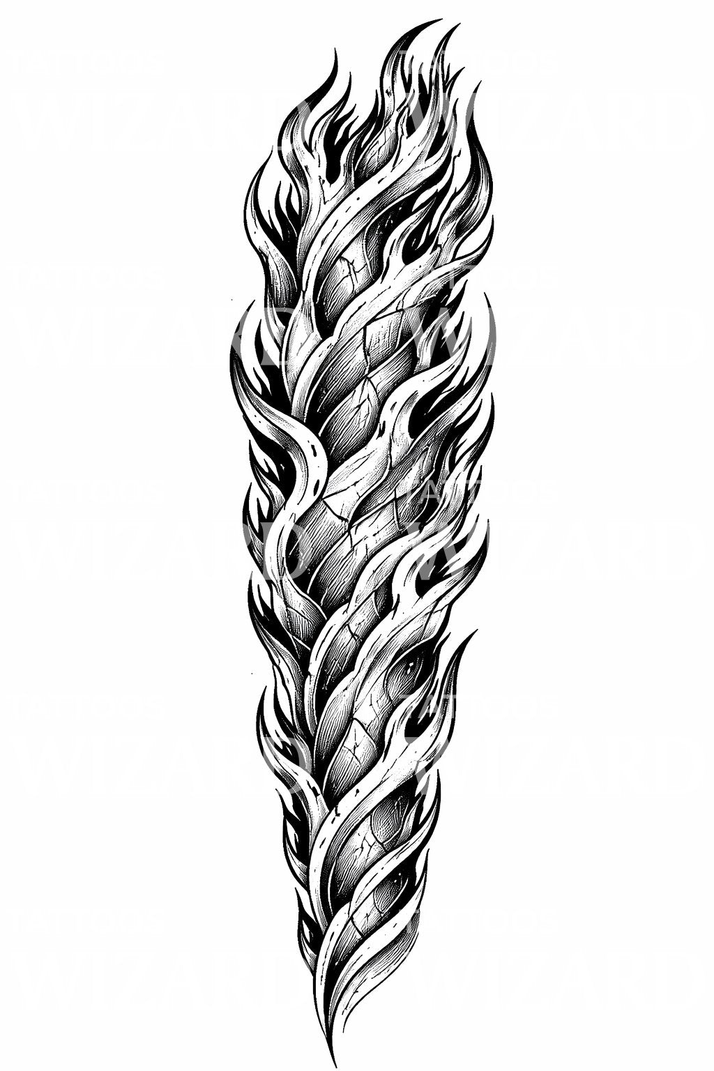 Flame Braid Tattoo Design